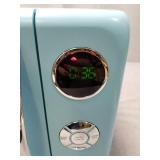 Galanz - Retro 0.7 Cu. Ft. Microwave - Bebop Blue Damage See Pictures