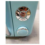 Galanz - Retro 0.7 Cu. Ft. Microwave - Bebop Blue Damage See Pictures