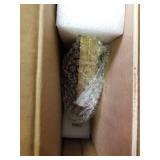 FUIN 24" Round Metal Hanging Wall Mirror with Handle, Gold for Bathroom, Bedroom, Entryway