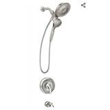 Moen 82304SRN Hand/Rain Showerhead Combo w Magnetic Dock, Brushed Nickel
