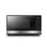 BLACK+DECKER EM031MB11 Digital Microwave Oven with Turntable Push-Button Door, Child Safety Lock, 1000W, 1.1cu.ft, Stainless Steel, 1.1 Cu.ft