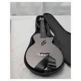 Enya Concert Ukulele Nova U 23ââ Carbon Fiber Travel Ukulele with Beginner Kit includes online lessons, case, strap, capo and strings (Black)