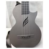 Enya Concert Ukulele Nova U 23ââ Carbon Fiber Travel Ukulele with Beginner Kit includes online lessons, case, strap, capo and strings (Black)