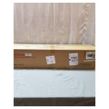 VINLUZ Farmhouse Chandeliers Rectangle Black 5 Light Dining Room Lighting Fixtures Hanging, Kitchen Island Cage Pendant Lights Contemporary Modern Ceiling Light with Glass Shade Adjustable Rods