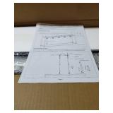 VINLUZ Farmhouse Chandeliers Rectangle Black 5 Light Dining Room Lighting Fixtures Hanging, Kitchen Island Cage Pendant Lights Contemporary Modern Ceiling Light with Glass Shade Adjustable Rods