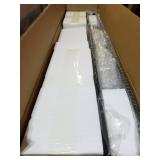 VINLUZ Farmhouse Chandeliers Rectangle Black 5 Light Dining Room Lighting Fixtures Hanging, Kitchen Island Cage Pendant Lights Contemporary Modern Ceiling Light with Glass Shade Adjustable Rods