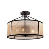 Elk Lighting 57024/3 Close-to-Ceiling-Light-fixtures, 13 x 18 x 18, Bronze