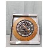 FirsTime & Co. Wood Gear Wall Clock, 19", Aged Brown