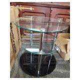 3 TIER GLASS END TABLE