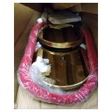 Gold Stanchions Posts,5FT Red Velvet Rope Crowd Control Barrier,Ideal for Party,Museums,Wedding 2PCS Damage See Pictures