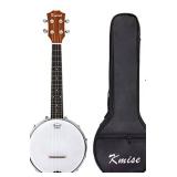 Kmise 4 String Banjo Ukulele Uke Concert 23 Inch Size Sapele With Bag