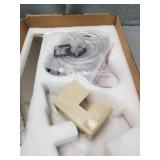 Senlesen Stainless Steel Bathroom Tub Filler Faucet Floor Mounted Waterfall Freestanding Bathtub Faucet with Handheld Shower Mixer Taps