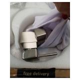 Senlesen Stainless Steel Bathroom Tub Filler Faucet Floor Mounted Waterfall Freestanding Bathtub Faucet with Handheld Shower Mixer Taps