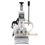 110V Hot Foil Stamping Machine 10x13cm with T-Slot & Movable Table for PVC Wood PU Leather Logo Embossing Bronzing