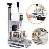110V Hot Foil Stamping Machine 10x13cm with T-Slot & Movable Table for PVC Wood PU Leather Logo Embossing Bronzing