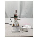 110V Hot Foil Stamping Machine 10x13cm with T-Slot & Movable Table for PVC Wood PU Leather Logo Embossing Bronzing