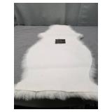 Natural Milan Thick and Lush 2.5 inch Pile Anti-Skid Backing Hypo-Allergenic Premium Quality Luxury New Zealand Shearling 2 x 3 ft Sheepskin Area Rug Throw Single Pelt, Ivory