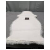 Natural Milan Thick and Lush 2.5 inch Pile Anti-Skid Backing Hypo-Allergenic Premium Quality Luxury New Zealand Shearling 2 x 3 ft Sheepskin Area Rug Throw Single Pelt, Ivory