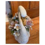 Capodimonte swan 18 X 15 (tail is chipped and glued)