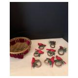 Napkins rings and basket