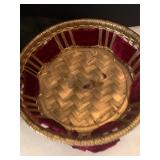 Napkins rings and basket