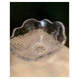 Christmas glasses and cups, salt and peppers shakers, glass angels and Mikasa candy dish