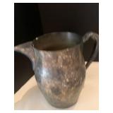 Sheffield pitcher and misc flatware