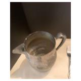 Sheffield pitcher and misc flatware