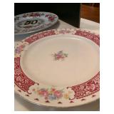 Assorted plates including 2 Homer and Laughlin