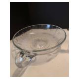 Assorted glass serving items