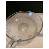 Assorted glass serving items