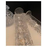 Assorted glass serving items