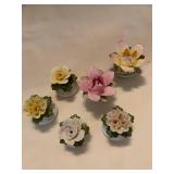 Royal Adderly and Aynsley flower salt and pepper shakers