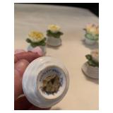 Royal Adderly and Aynsley flower salt and pepper shakers