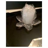 Prism candle holders, glass miniatures and mirrors