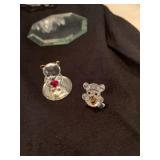 Prism candle holders, glass miniatures and mirrors