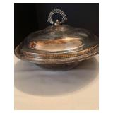 Silver plate casserole dish