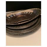 Silver plate serving dishes, coasters and silver lightning electrolytic plate