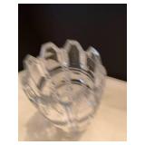 Heavy glass vase (has chip)