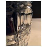 Heavy glass vase (has chip)