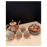 Lefton teapot, cups , bowls and plates