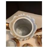 Lefton teapot, cups , bowls and plates