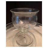 Glass bowl and glass with chips