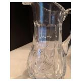 Glass pitcher and ice bucket
