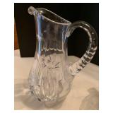 Glass pitcher and ice bucket