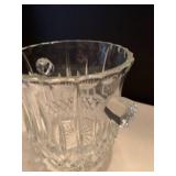 Glass pitcher and ice bucket