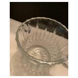 Glass pitcher and ice bucket