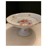 Spode bowl with cracks and Bavaria candy dish