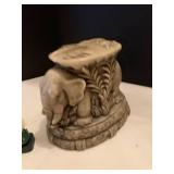 Elephant, ivory and Jade miniatures