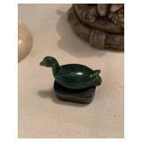 Elephant, ivory and Jade miniatures